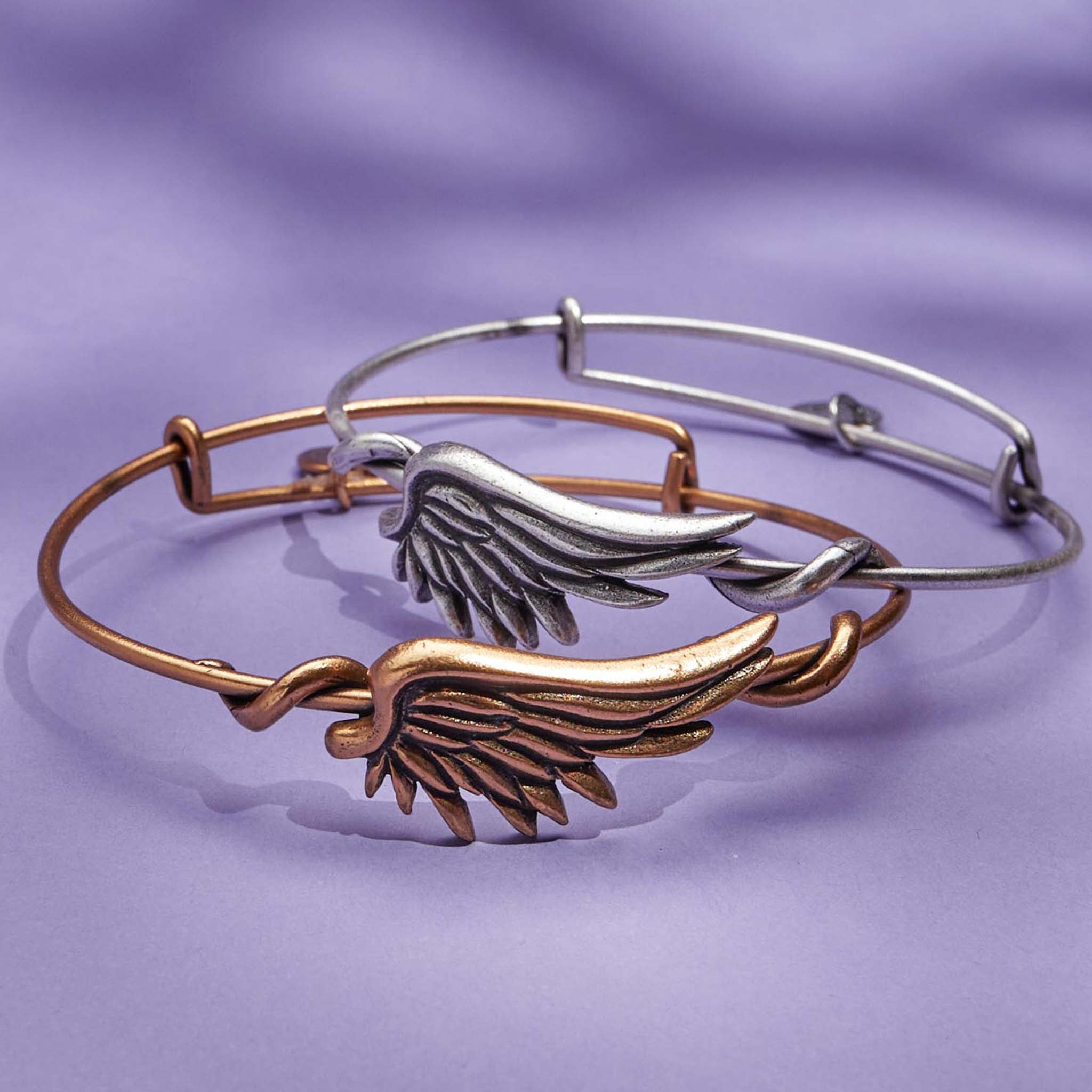 Angel Wing Bracelet for Mom, Birthday Gift for Her, Personalized cuff -  Nadin Art Design - Personalized Jewelry